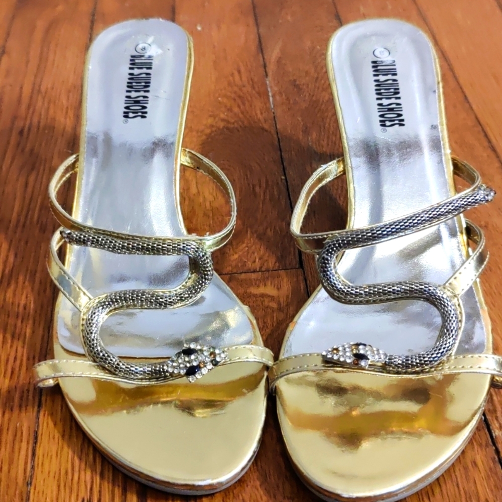 Gold mini heels